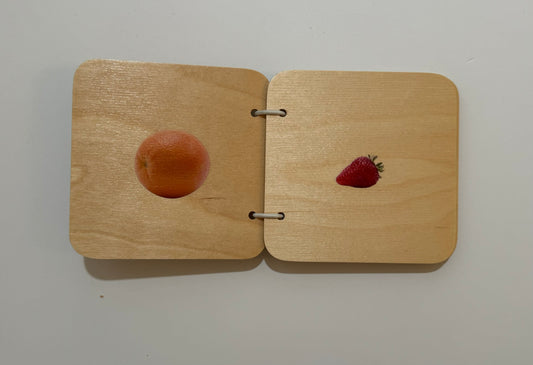 Montikids Montessori Wooden Fruit Book