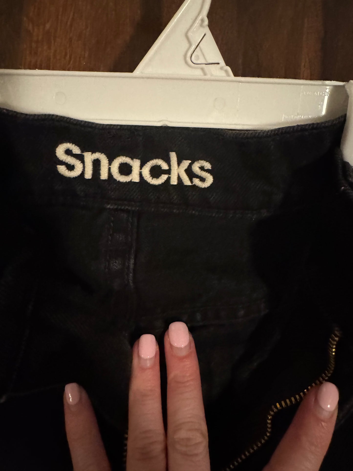 Seller #144 MOTHER "SNACKS" Black Denim Straight Jeans - Size 24