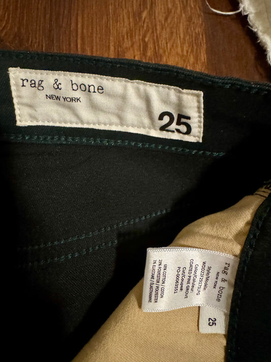 #Seller 144 Rag and Bone Dark Green Shimmer Jeans