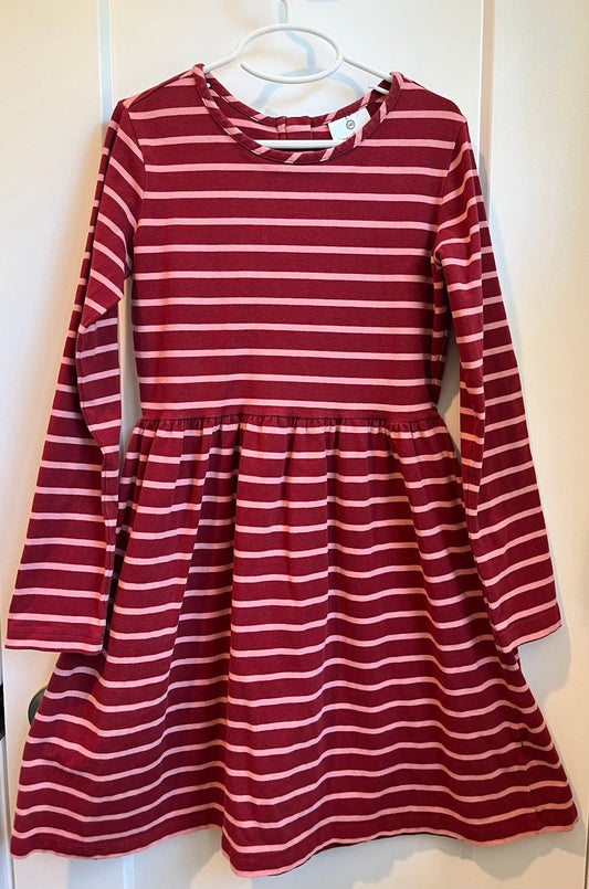 Seller #60 Hanna Andersson Red Pink Stripe Dress Girls Size 10/140cm