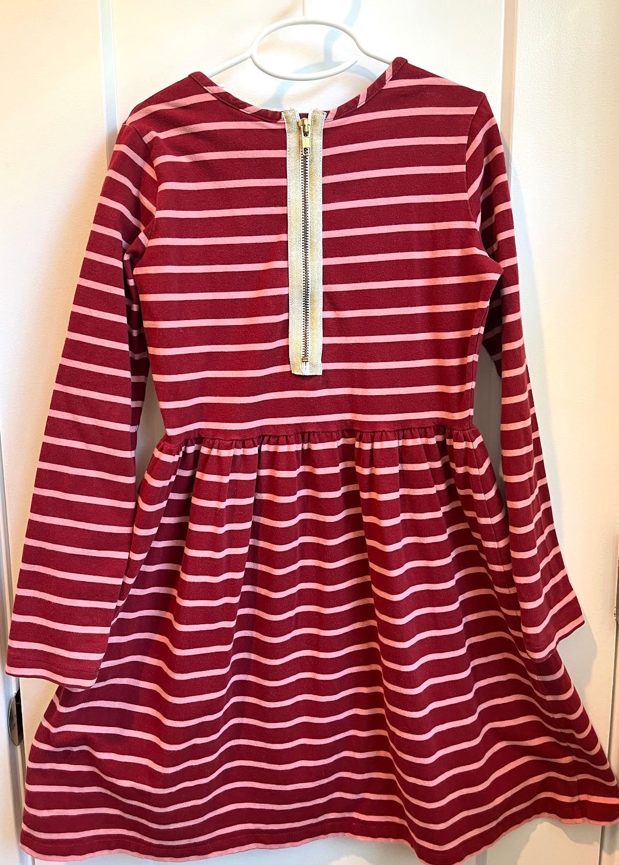 Seller #60 Hanna Andersson Red Pink Stripe Dress Girls Size 10/140cm