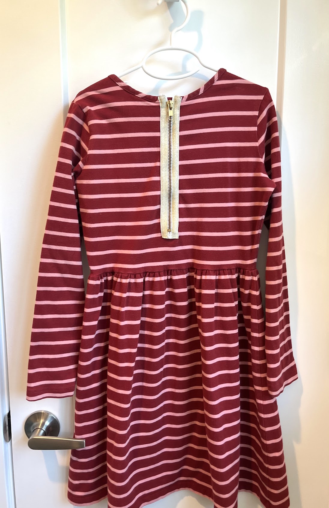 Seller #60 Hanna Andersson Red Pink Stripe Dress Girls Size 10/140cm
