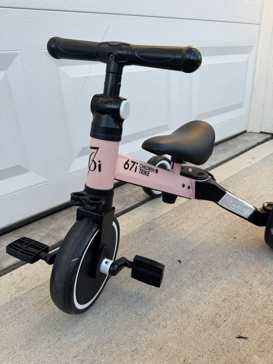 Seller #22 - toddler convertible bike, pink - GUC