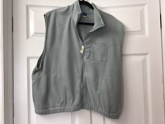 #90: Old Navy Women’s Gray Fleece Full Zip Vest Size XL