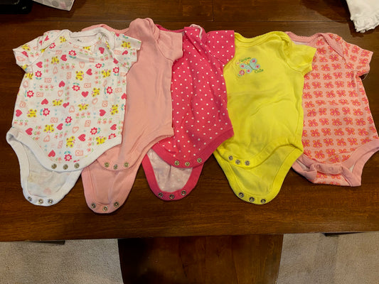 Assorted onesies (5)-0-3month