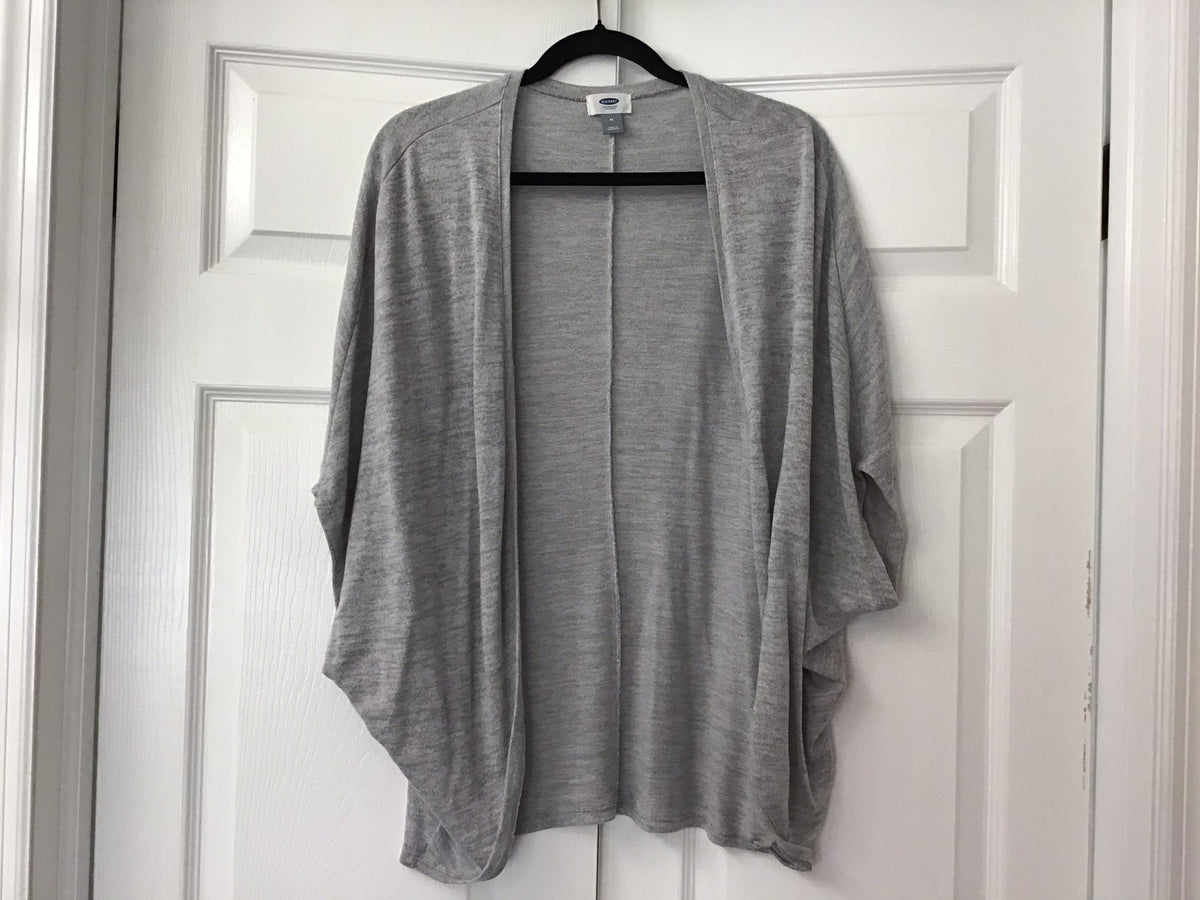 #90: Old Navy Gray Open Front Cocoon Cardigan Size Medium