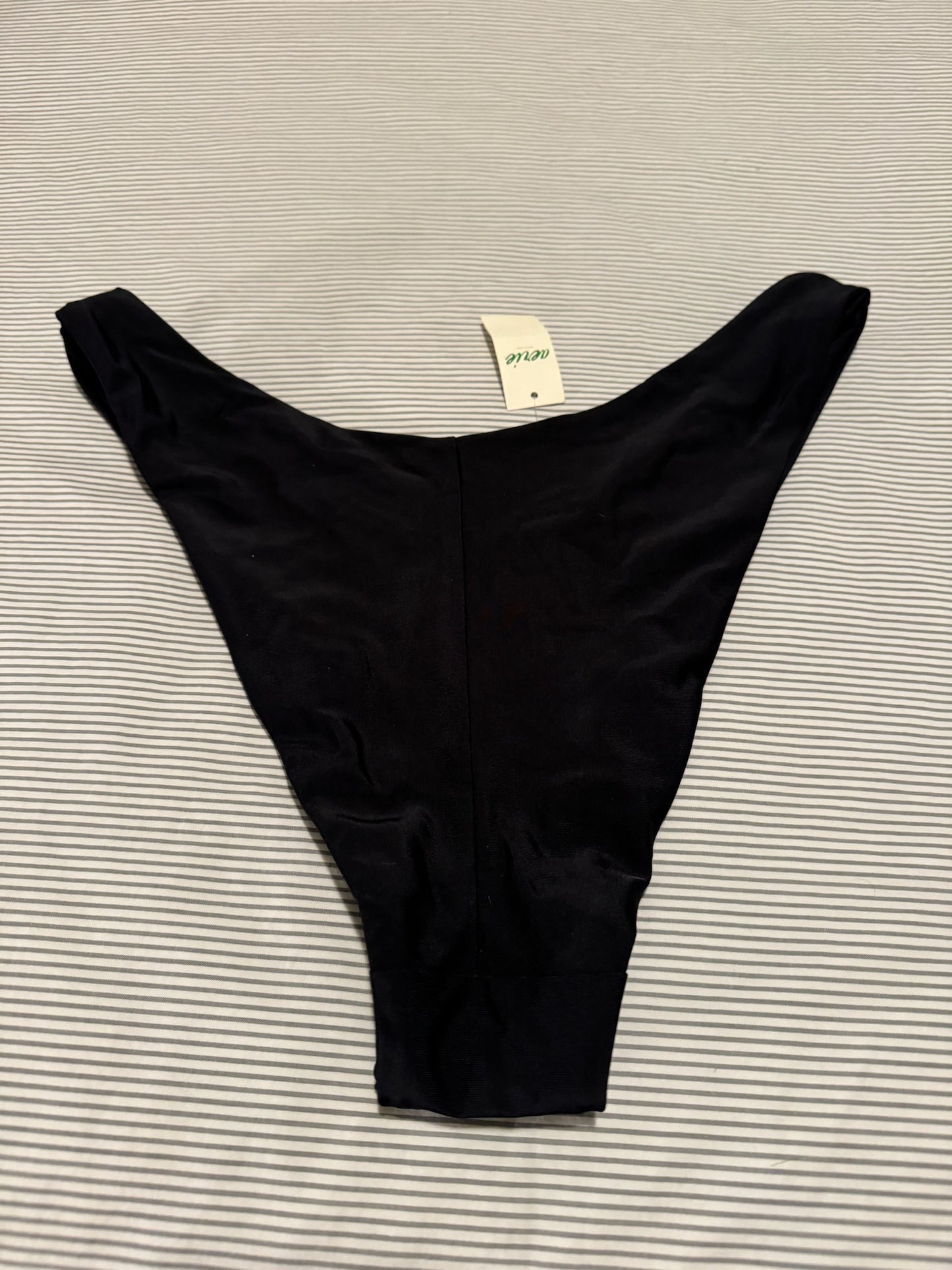 NWT Aerie Super High Cut Bikini Bottom Black Size Large