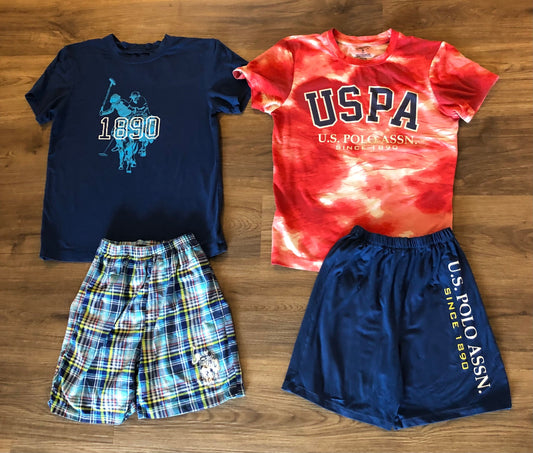 #137 US Polo Assn boys 10/12 pajamas bundle