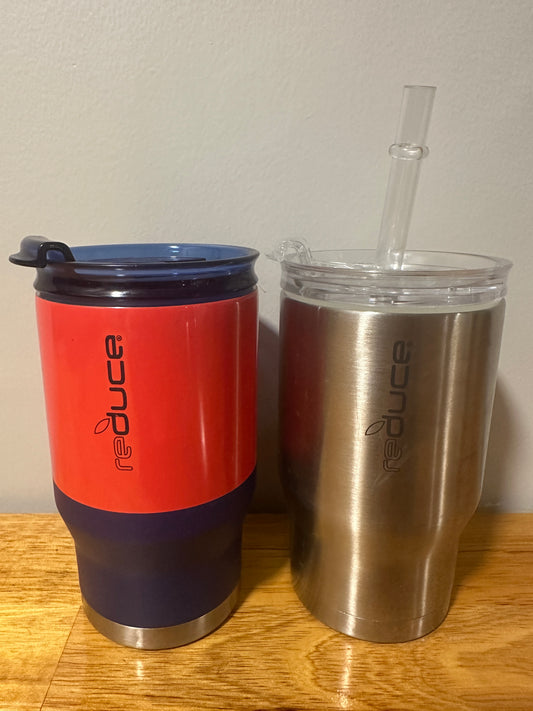 #186 2 Metal Straw/Sip Cups