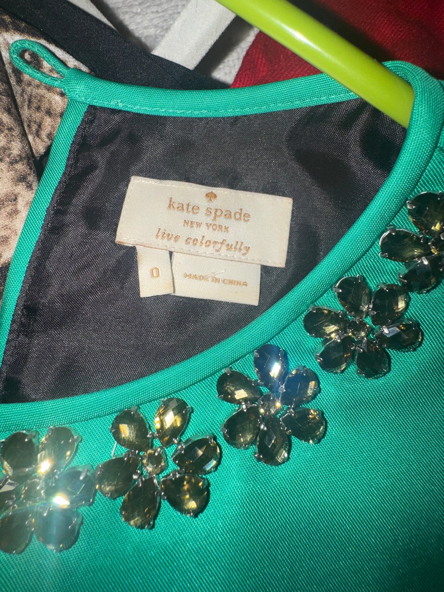 Seller #144 Kate Spade Green & Black "ROSITA" Dress - Size 0