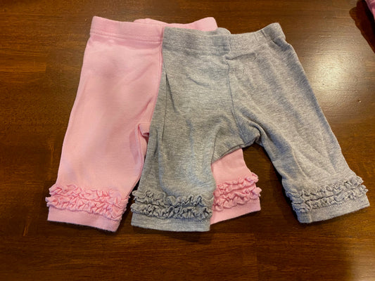 Gerber girls pants (2)-Pink & Grey-newborn