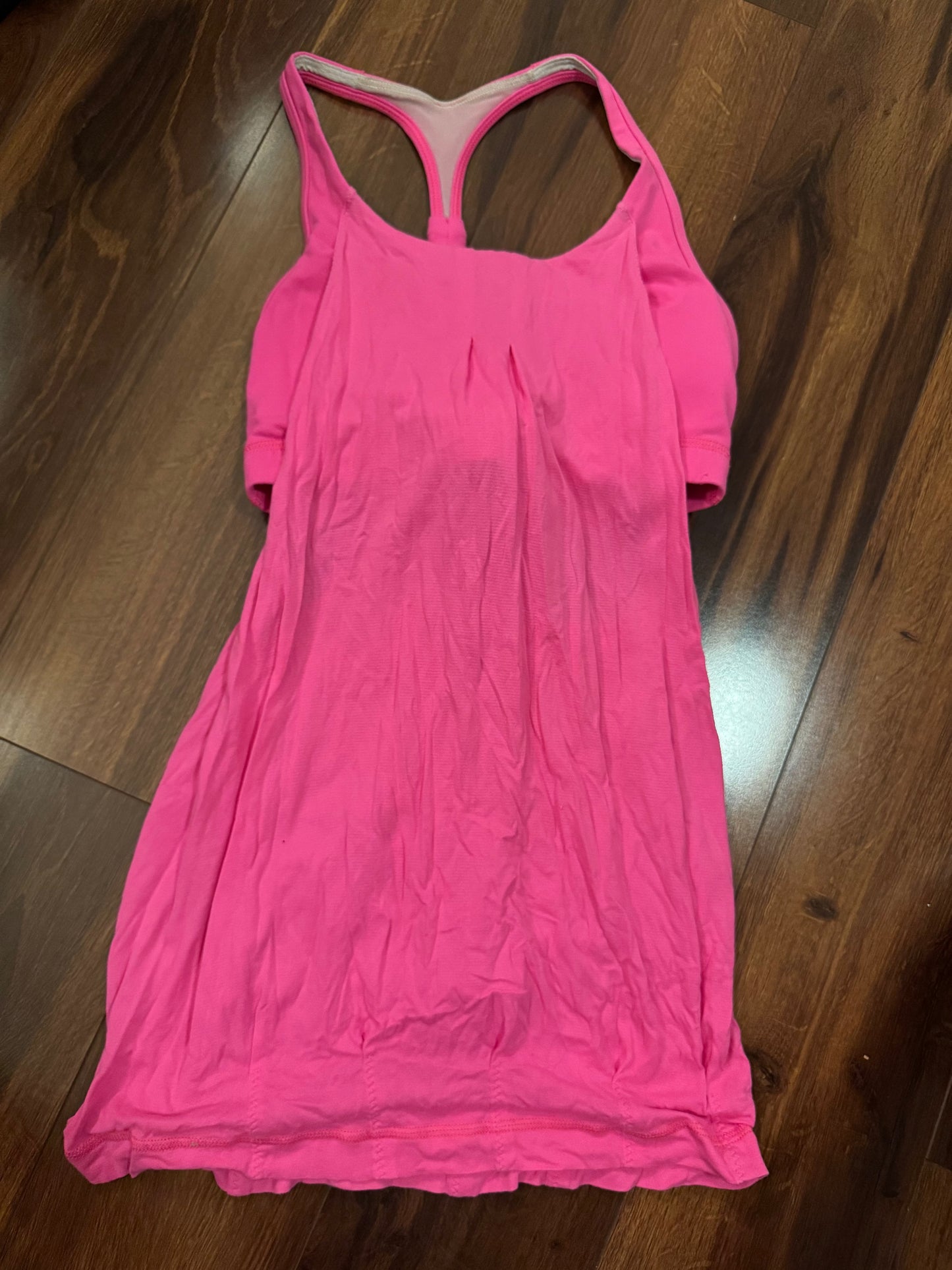 Seller #144 LULUEMON "Practice Freely Tank" Neon Pink - Size 4/6