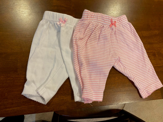 Girls Circo Pants (2)-Pink stripe & White-newborn