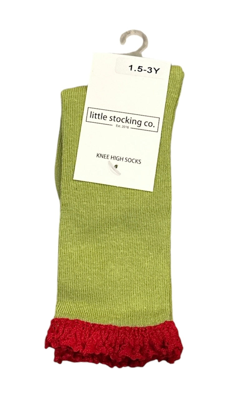 Girls Little Stocking Co. Knee High Socks size 1.5-3Y NWT PPU 41094 (Walton, Ky) or 45227 (Fairfax, Oh)