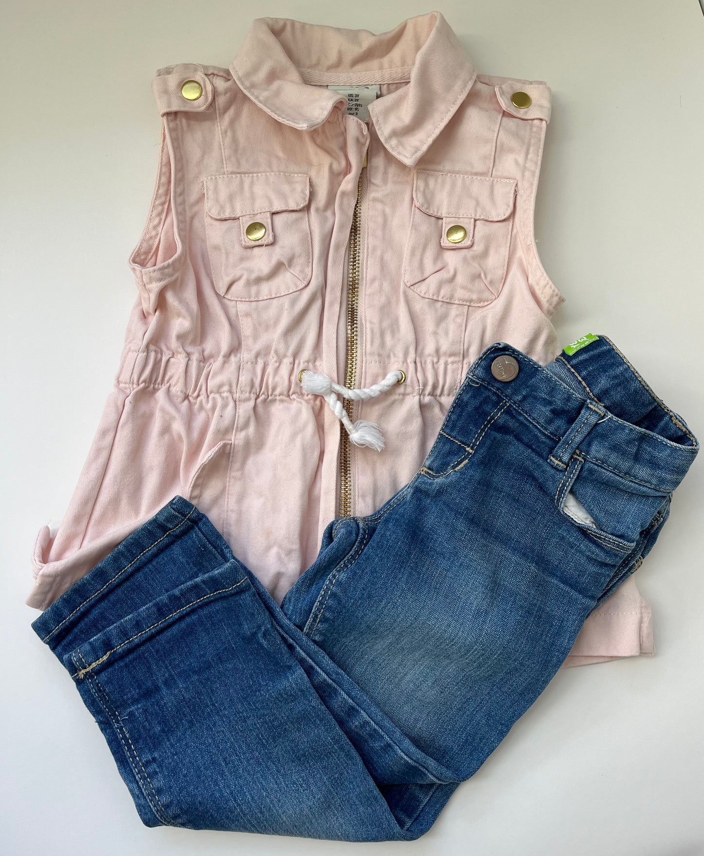 Girls 3T vest & jeans outfit (45244)