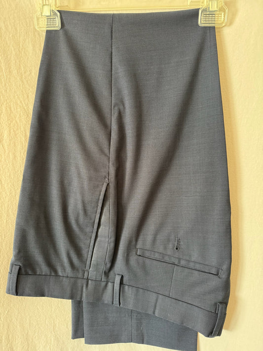 Men’s Banana Republic Navy Italian Wool Slim Fit Dress Pants Size 33 x 32