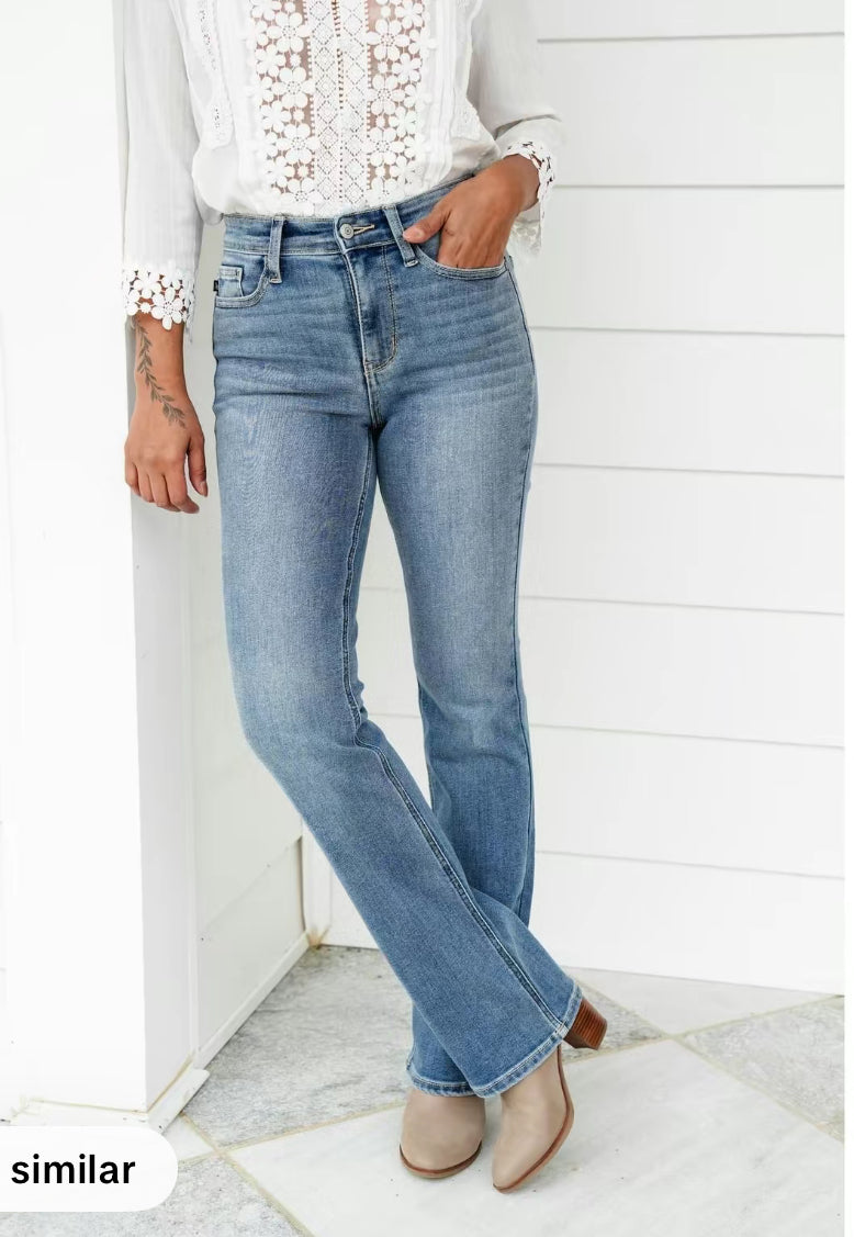 Seller 48- Judy Blue Holy Grail High Rise Medium Wash Bootcut Brand New Women's Size 15