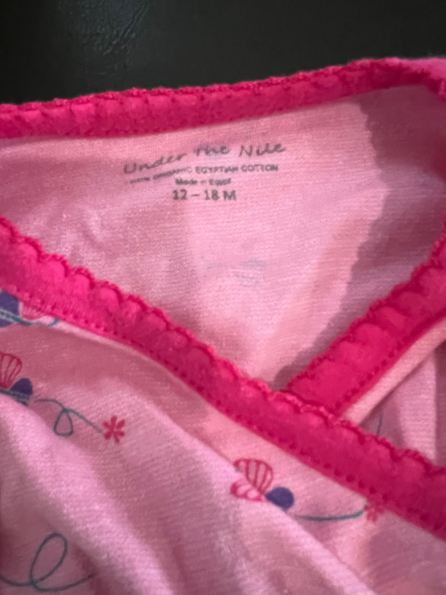 Under the Nile Pink Pajamas 12-18mo VGUC Girl