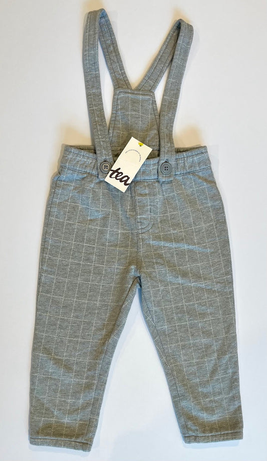 Seller #60 Tea Collection Grey Windowpane Overalls Boys Size 12-18 months
