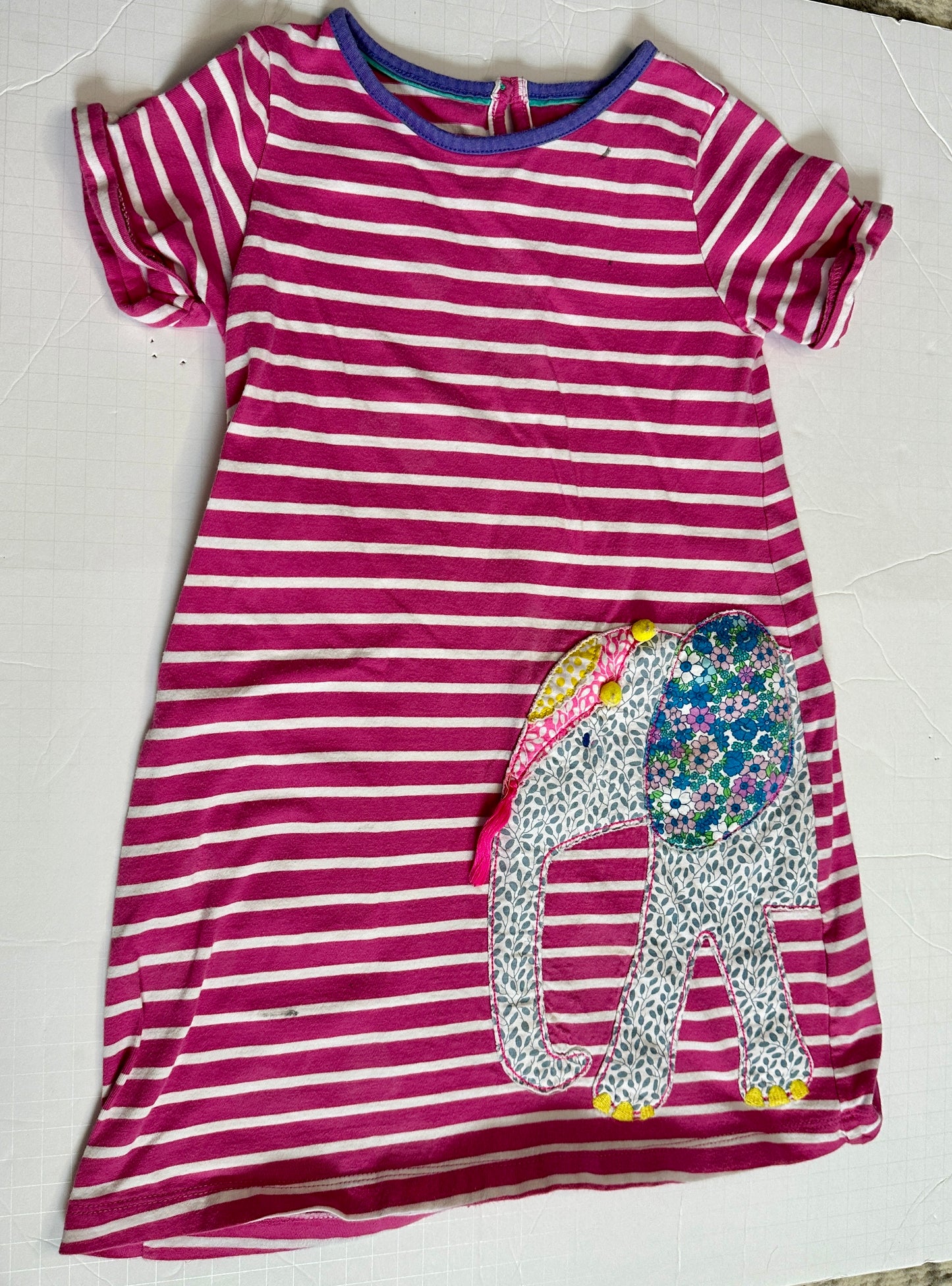 #162 Mini Boden Elephant Dress size 6/7
