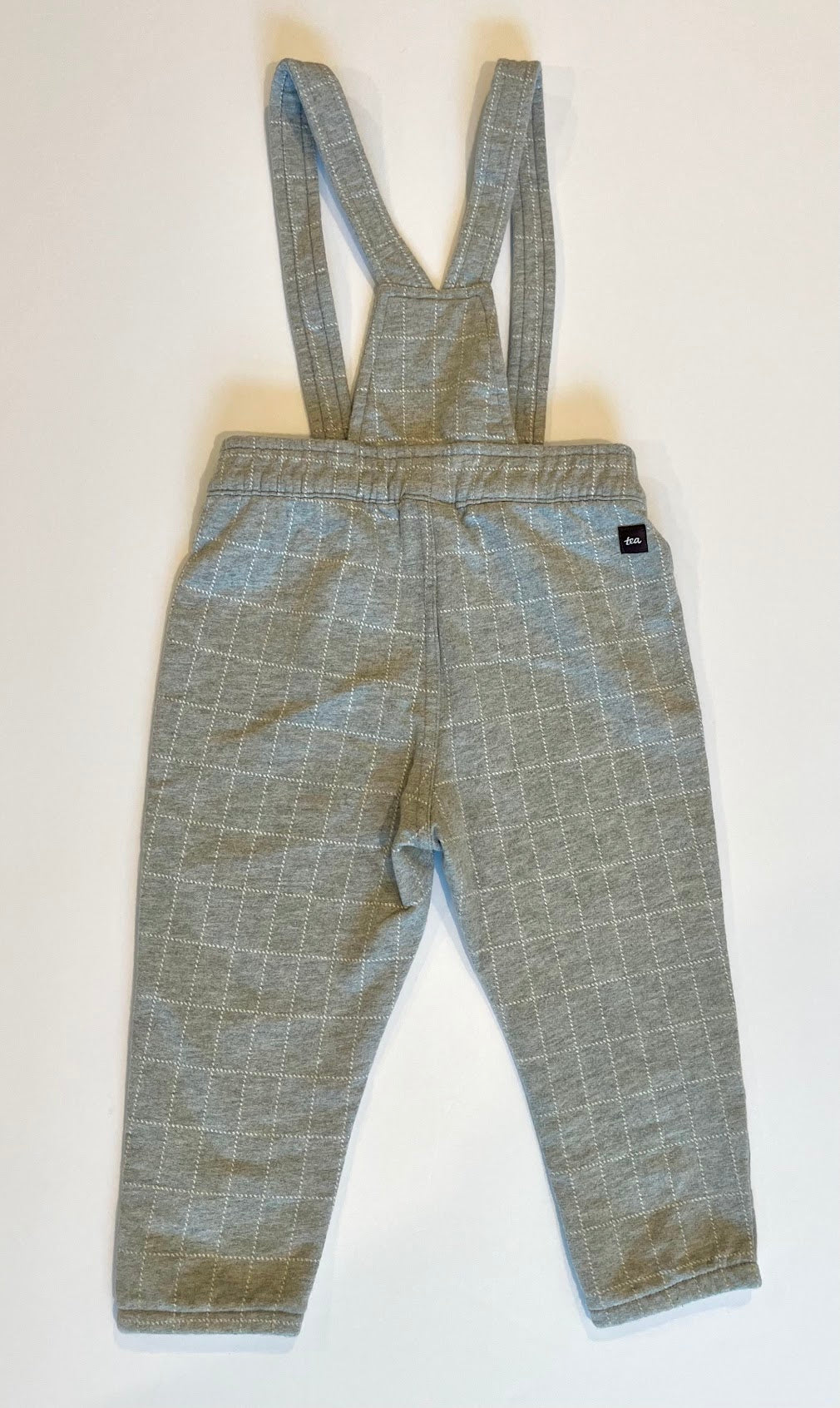 Seller #60 Tea Collection Grey Windowpane Overalls Boys Size 12-18 months