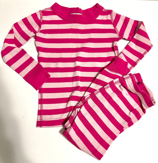 Hanna Andersson girl striped pajamas 90 / 3T