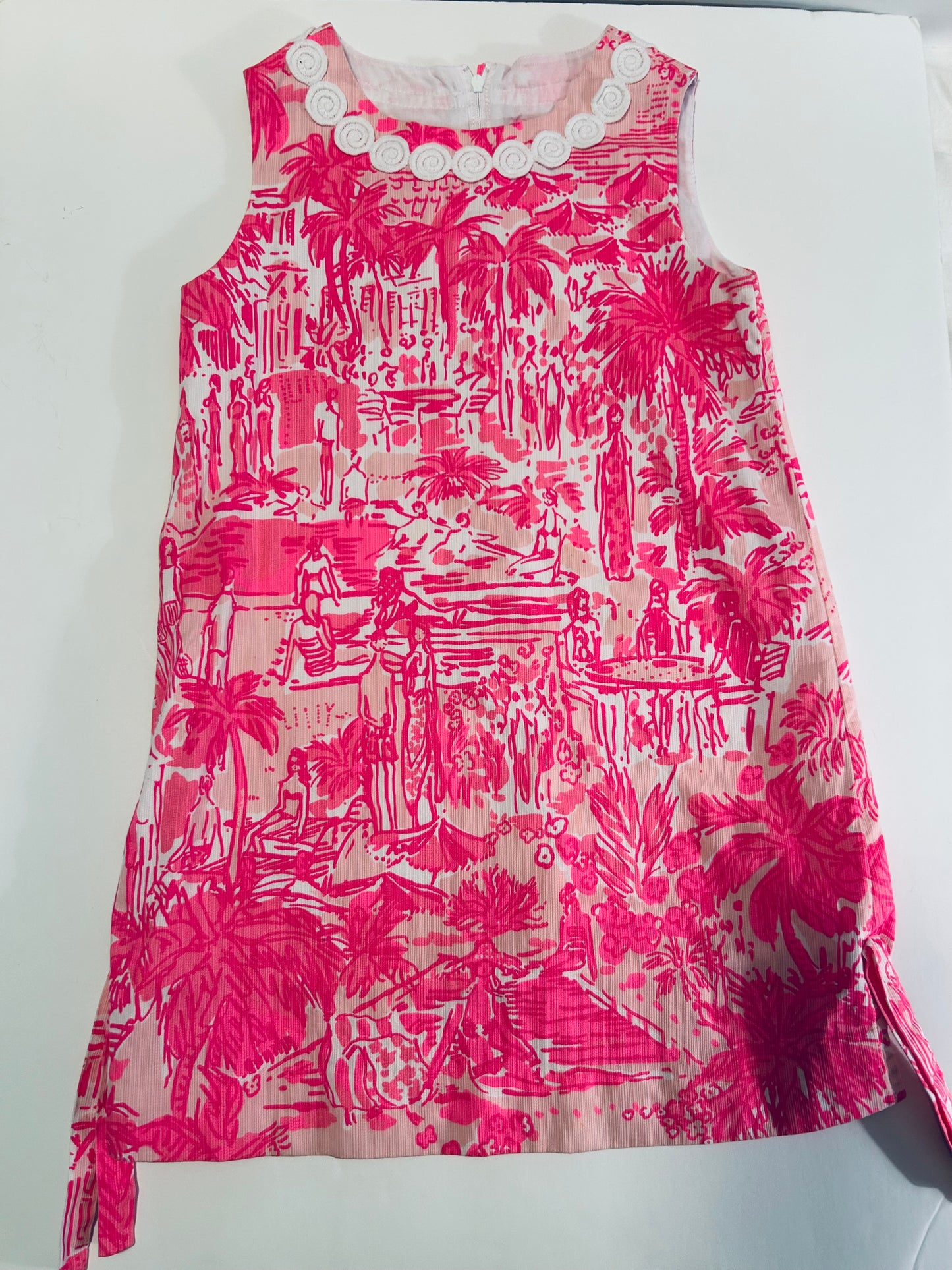 #142 Lilly Pulitzer pink dress girls size 7- EUC