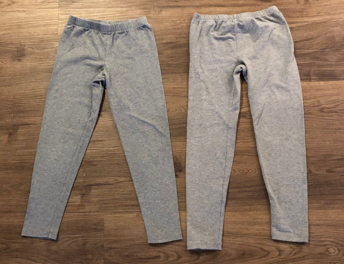 #137 Grey leggings girls size medium 7/8