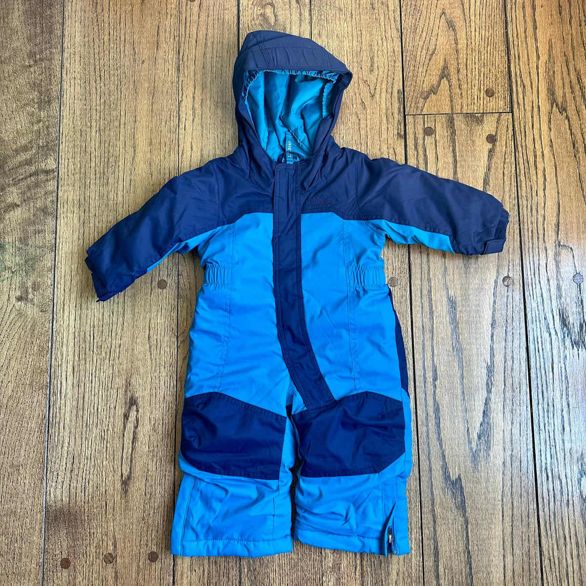 #113	EEUC Boys LLBean Blue Snow suit, size 6-12 months