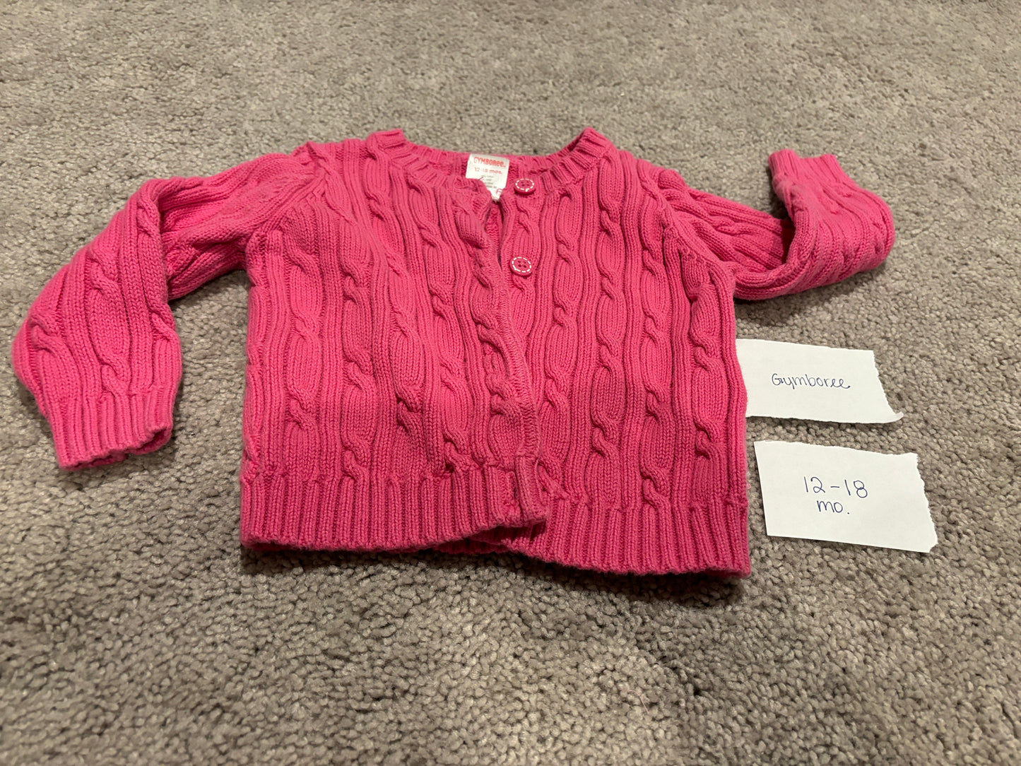 #98B - 12-18 Mo - Gymboree - Pink Sweater - PU 45236 (near Kenwood) Except Semiannual Sale