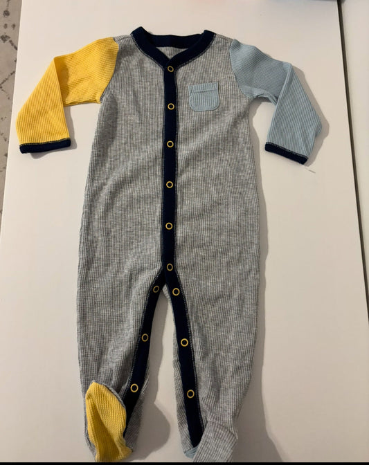 Seller #195 - *REDUCED* NWOT Baby Boy Carter's Colorblock Snap-Up Thermal Sleep & Play - Size 9 Months
