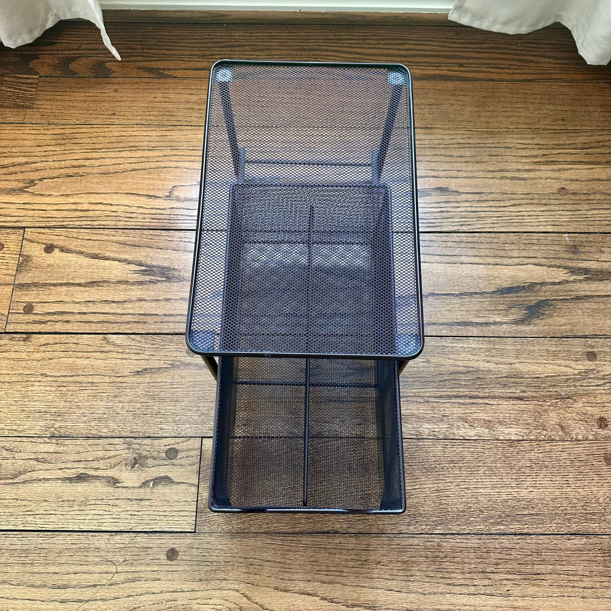 #113	Bronze Undersink Bathroom Organizer, approx 16 x 10.5 x 9.5"