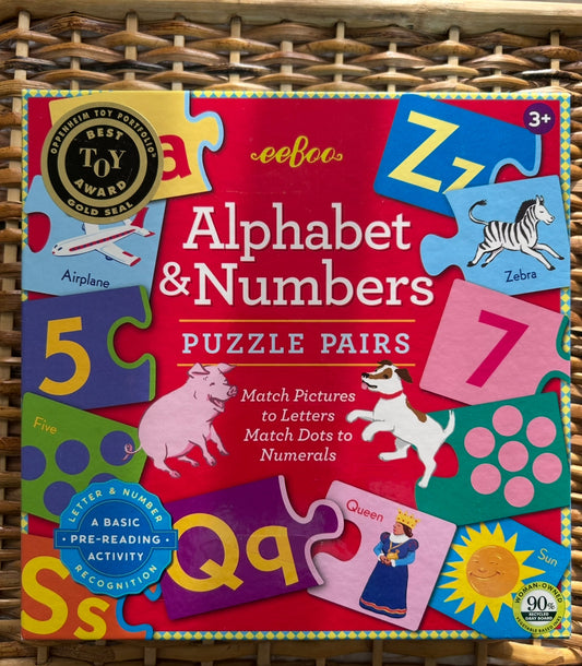 Seller #7 Alphabet and numbers puzzle