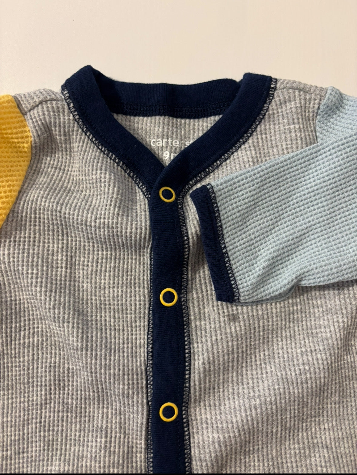 Seller #195 - *REDUCED* NWOT Baby Boy Carter's Colorblock Snap-Up Thermal Sleep & Play - Size 9 Months