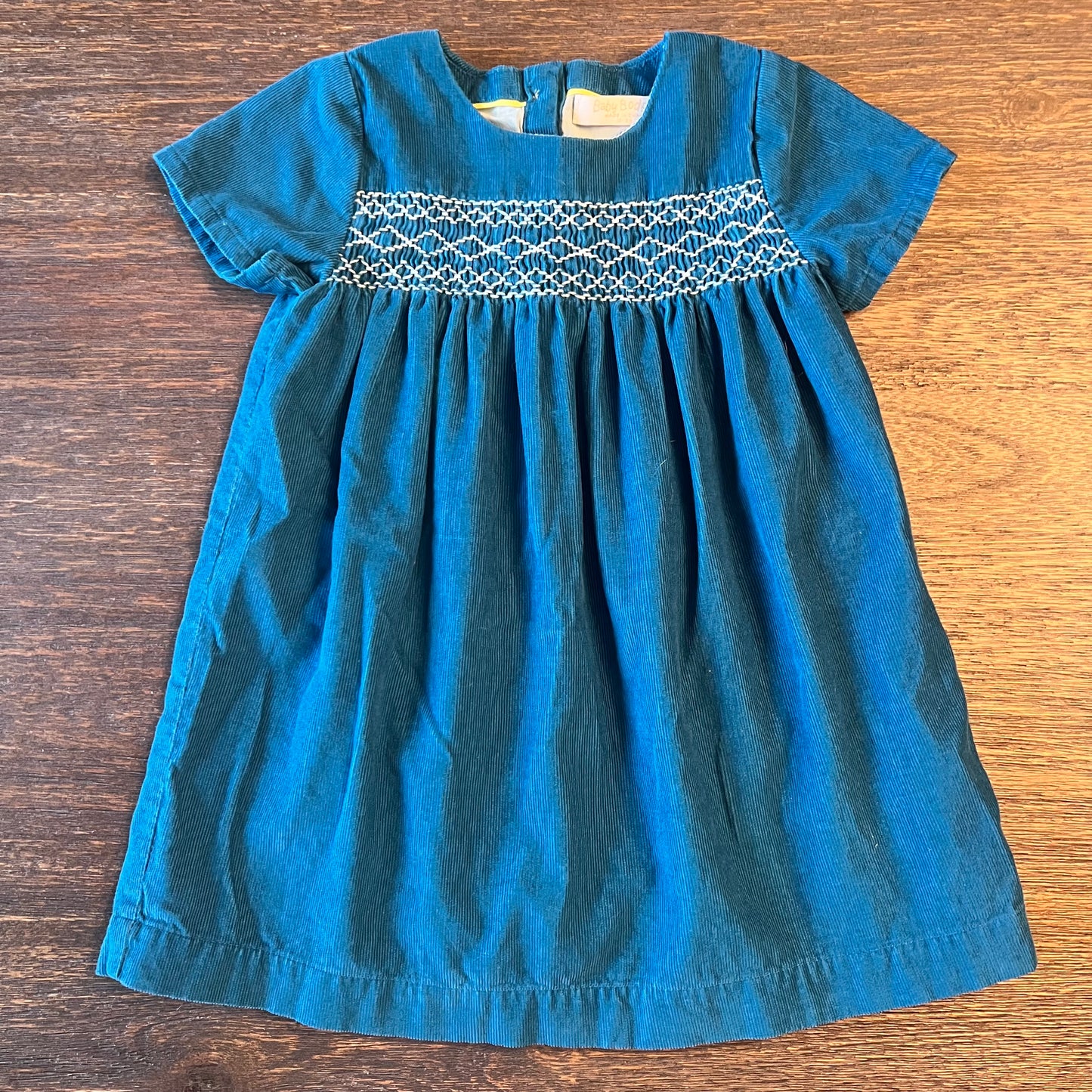 #5 Baby Boden  Corduroy Stitch Detail Dress Girls 12-18 months