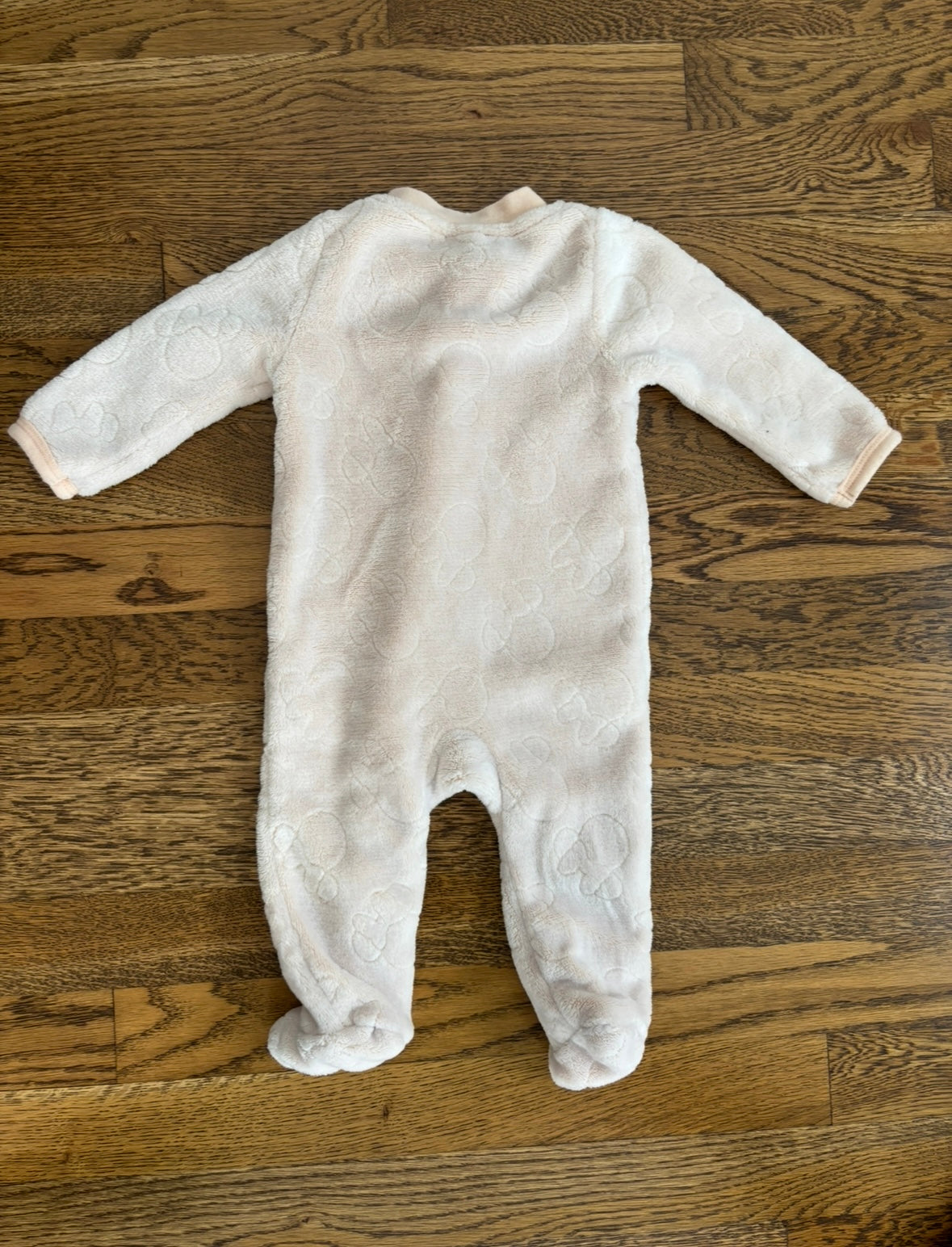Seller #195 - *REDUCED* Disney Baby Girl Minnie Mouse Pink Fur Fleece Fur Footie - Size 3-6 Months