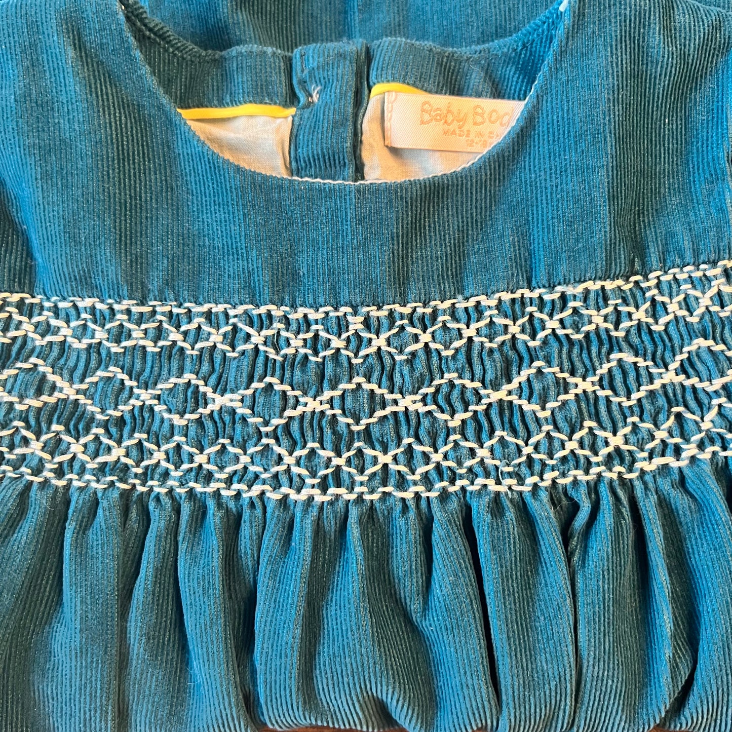 #5 Baby Boden  Corduroy Stitch Detail Dress Girls 12-18 months