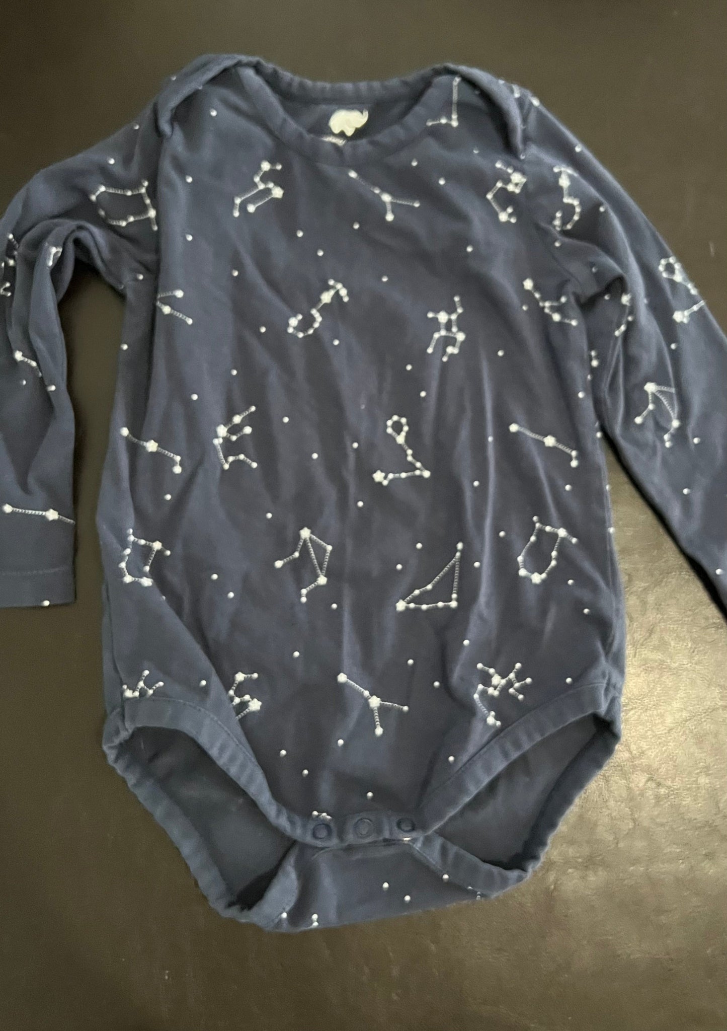 Monica & Andy Star Moon Navy Onesie 12-18mo VGUC