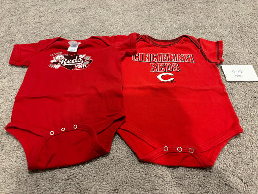 9-12 Mo -  - 2 Pack Reds SS Onesies - PU 45236 (near Kenwood) Except Semiannual Sale