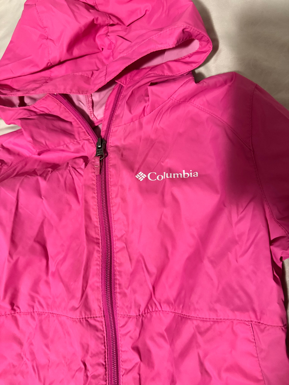 #55 Columbia girls rain jacket size 7/8