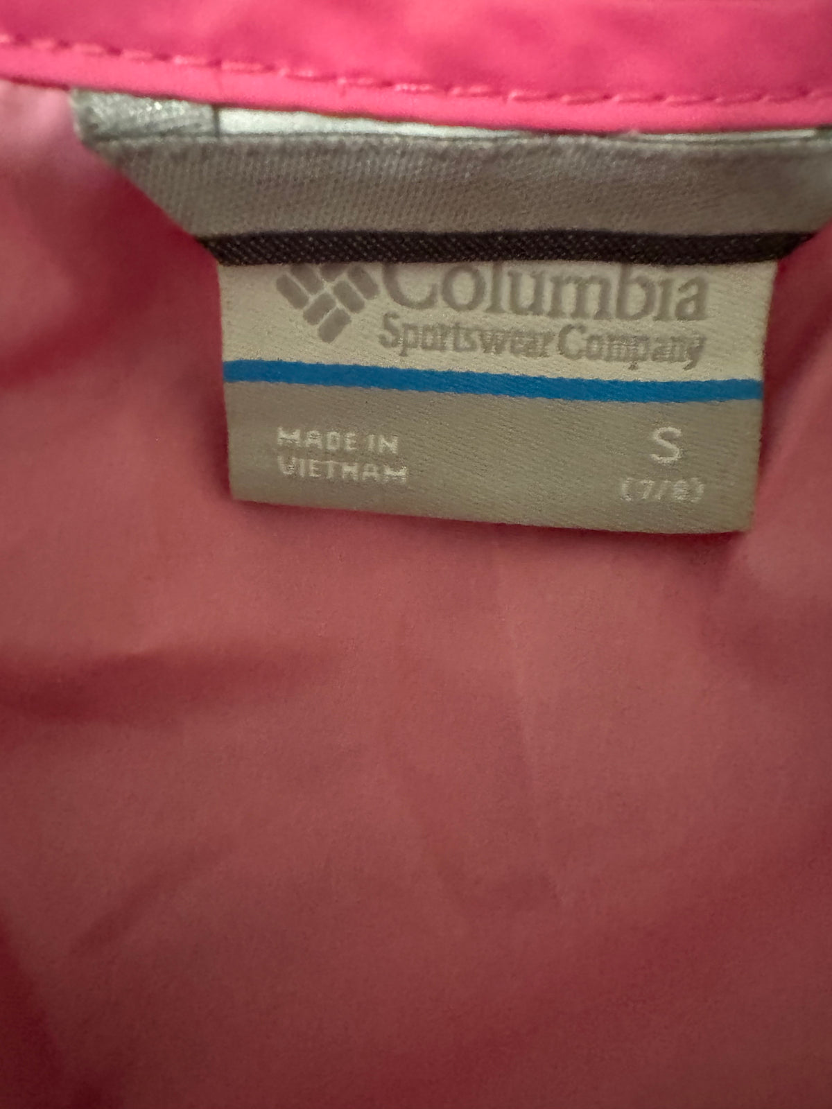 #55 Columbia girls rain jacket size 7/8