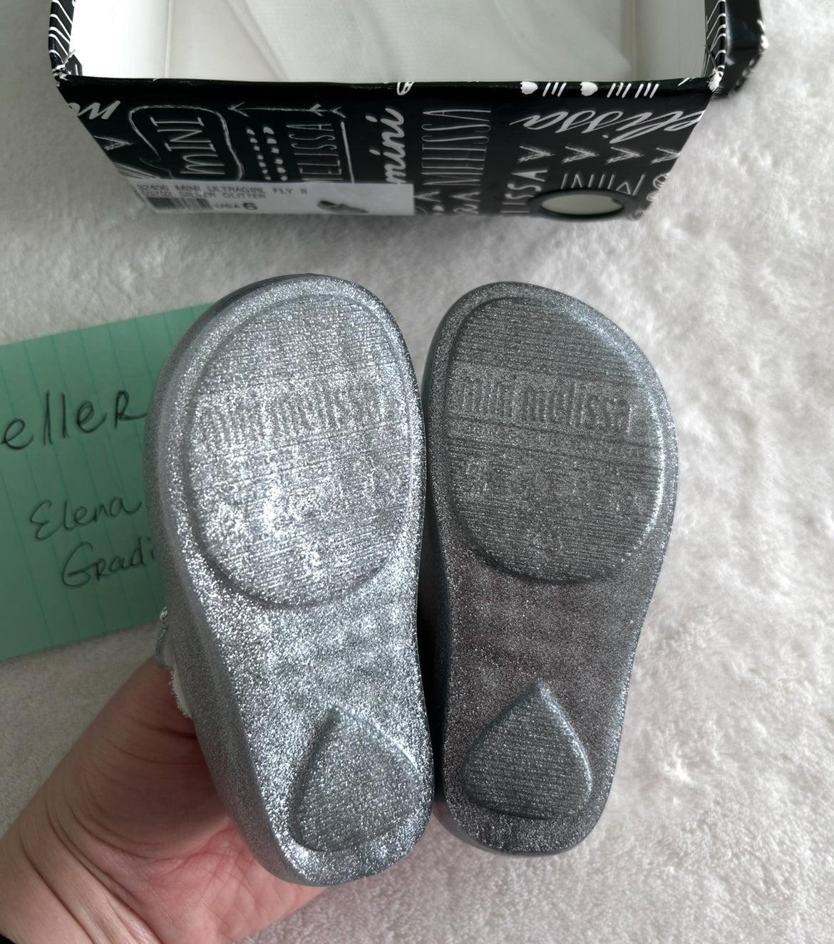 Seller #7 Mini Melisa Girls sz 5-6 unicorn shoes new in box