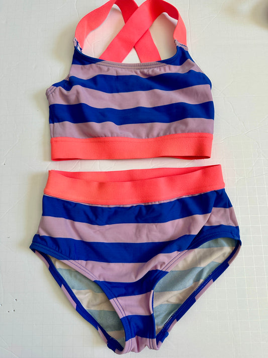 #162 Mini Boden Striped Swimsuit Size 6