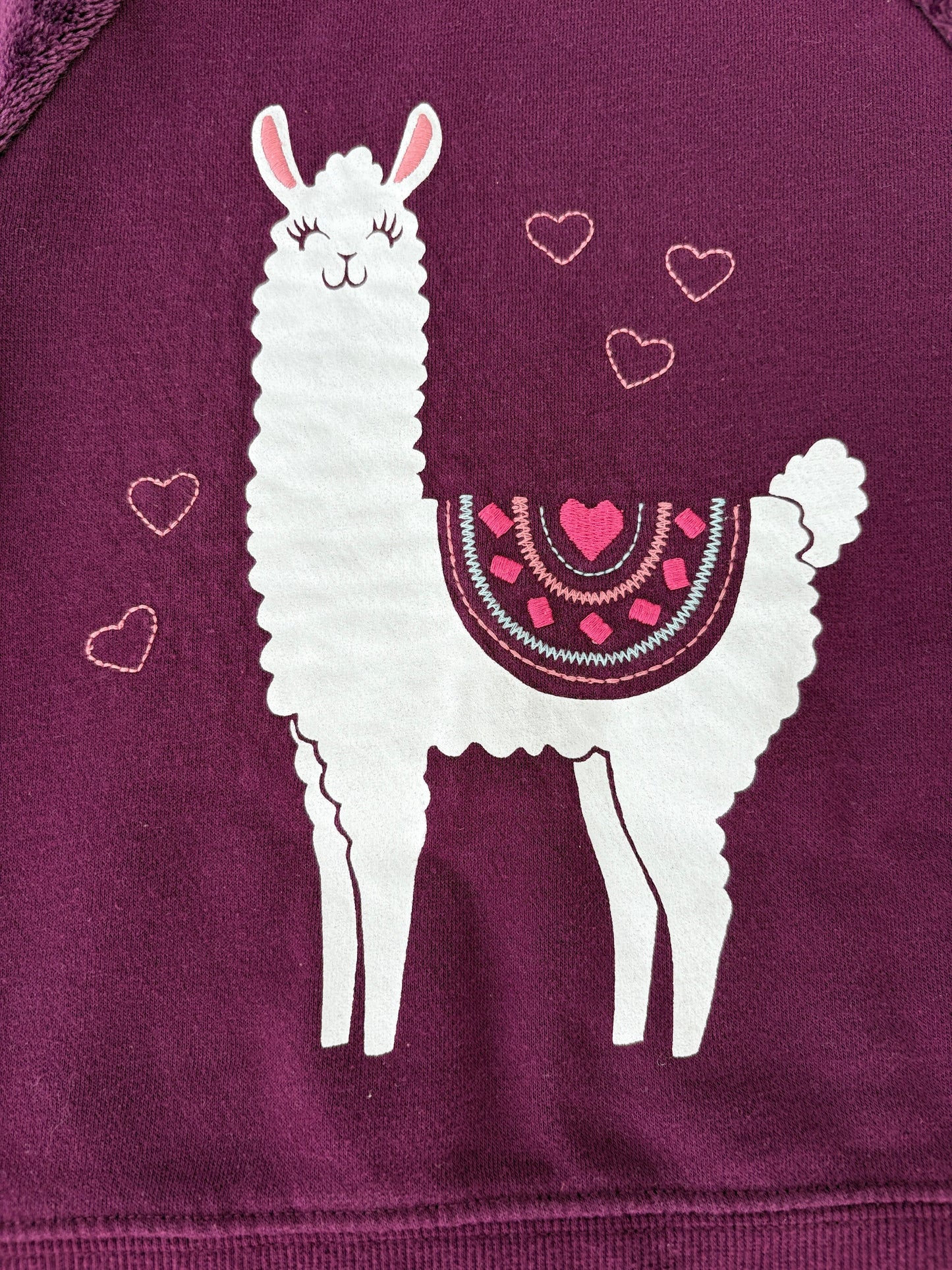 #103 • Girls • 4T • Jumping Beans • Purple Llama Sweatshirt