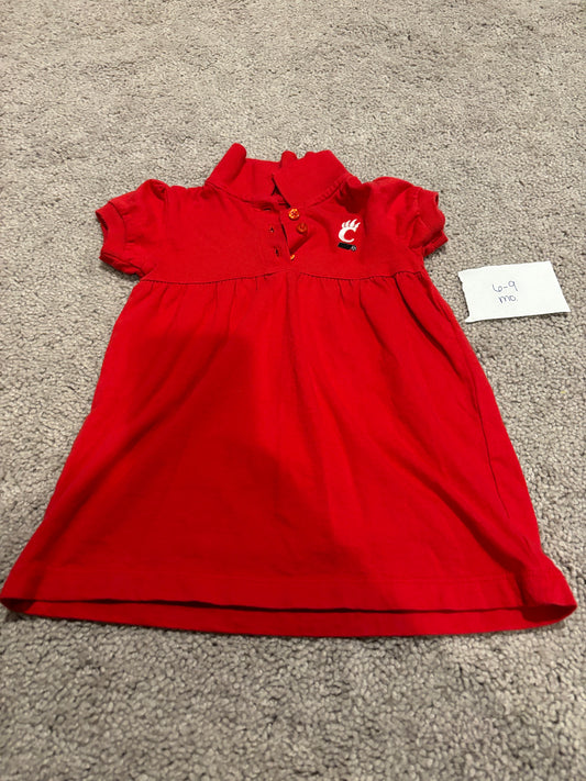 6-9 Mo -  - Collared Red UC Dress - PU 45236 Except Semiannual Sale