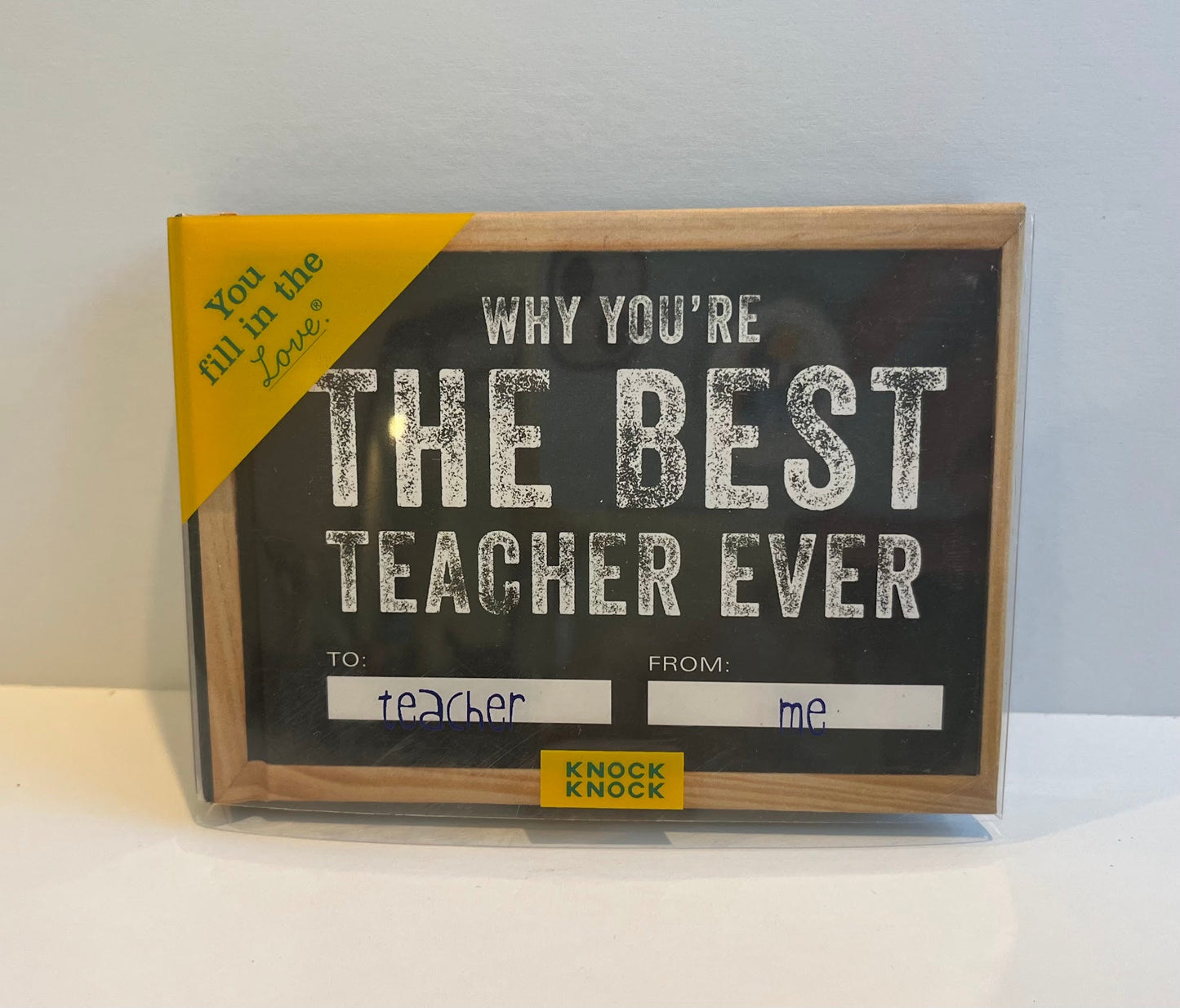 Seller #60 Best Teacher Fill in Book