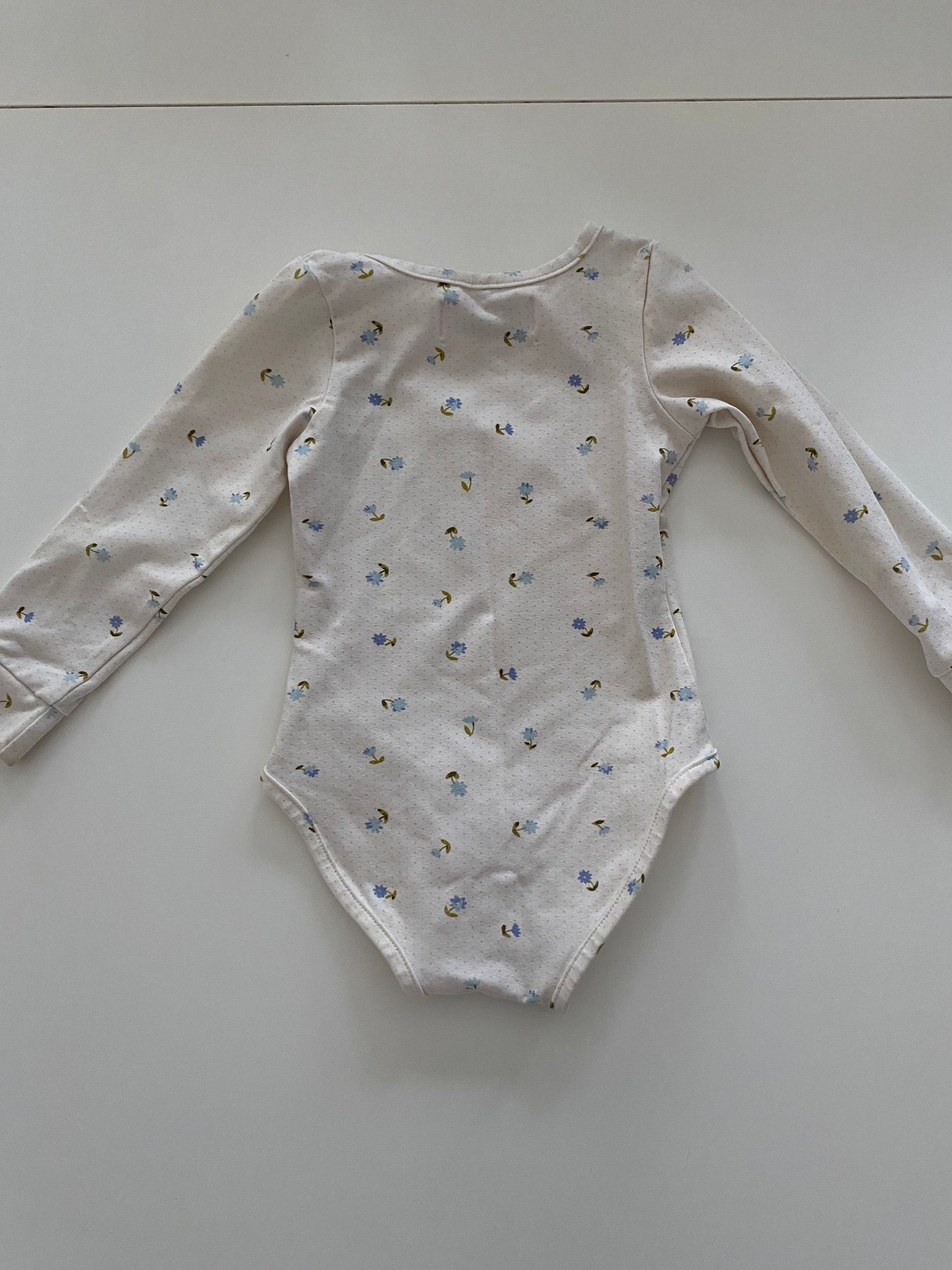 SweetHoney Cream and Floral Onesie Girls 18M