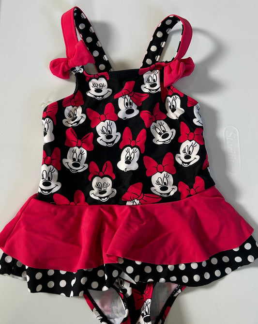#34 girls Minnie Mouse bathing suit 2t