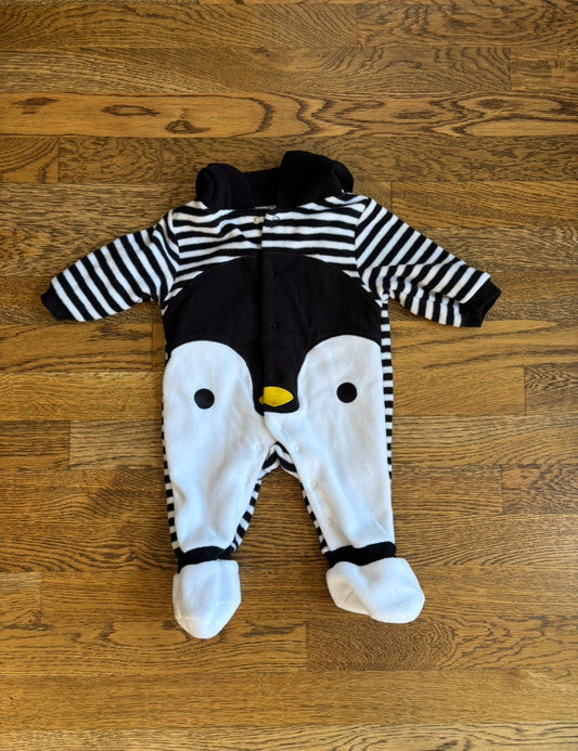 Seller #195 - Lullaby Baby Penguin Hooded Coverall - Size 0-3 Months