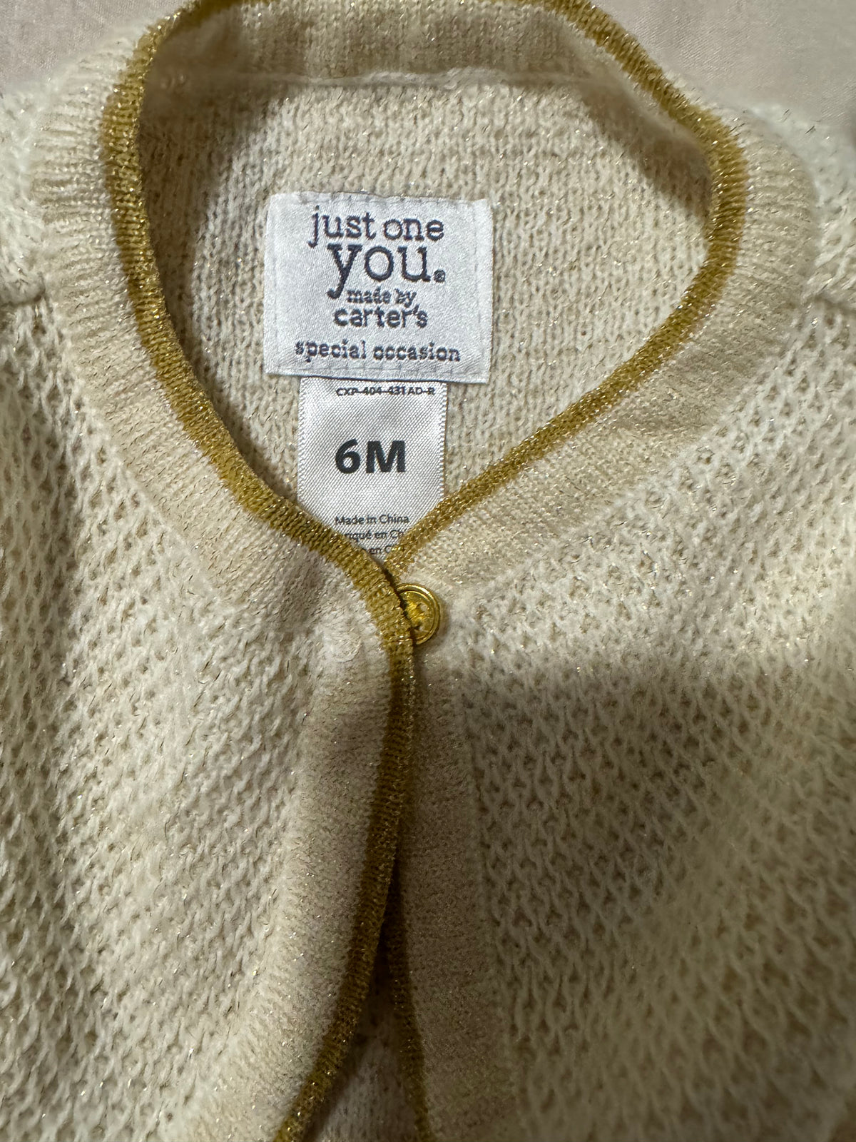 #55 carters baby girl cardigan size 6m
